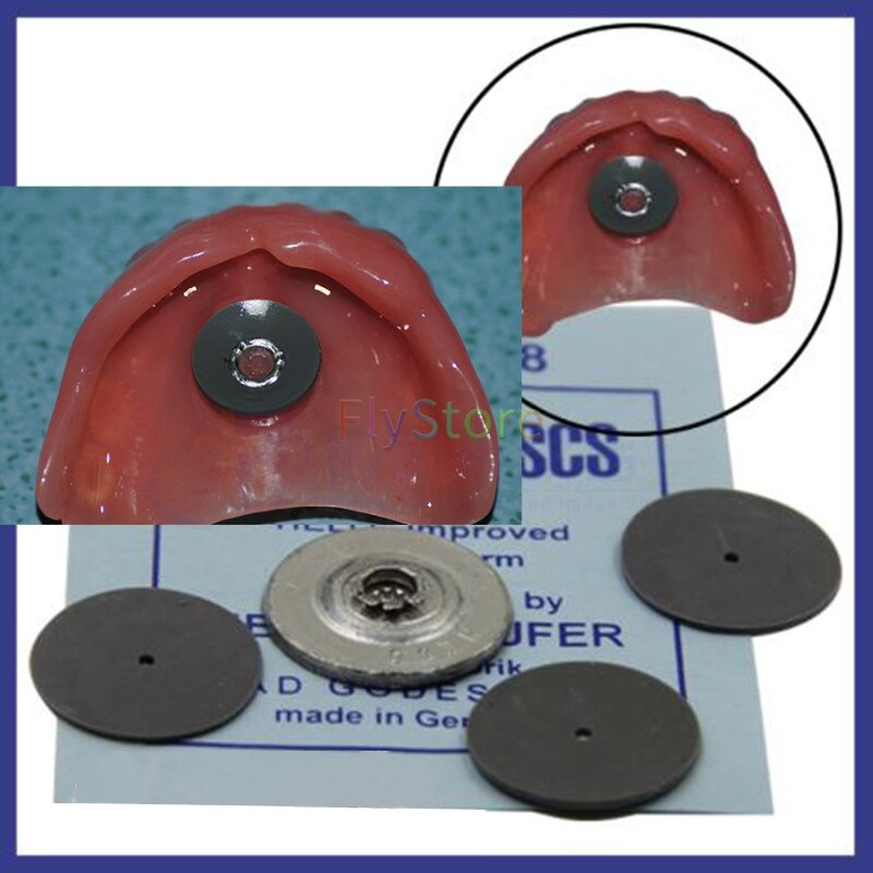 1 set of partial denture holders with dental suction cups for full