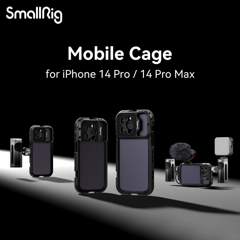 SmallRig Mobile Phone Video Cage Handle Kit for iPhone 14 Pro / 14 Pro ...