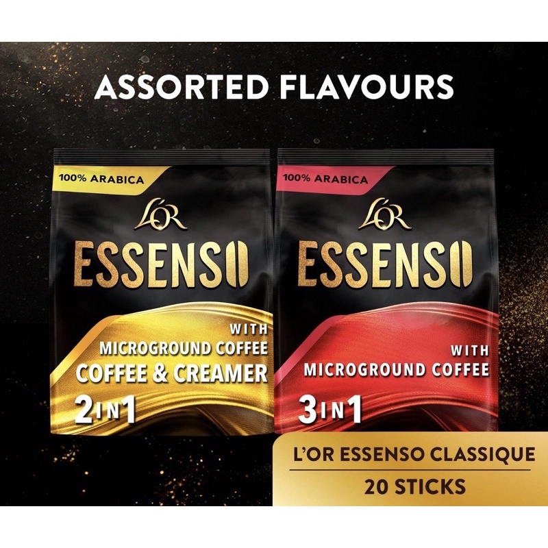 L'OR ESSENSO Classique with Microground Instant Coffee, 20sticks [HALAL ...