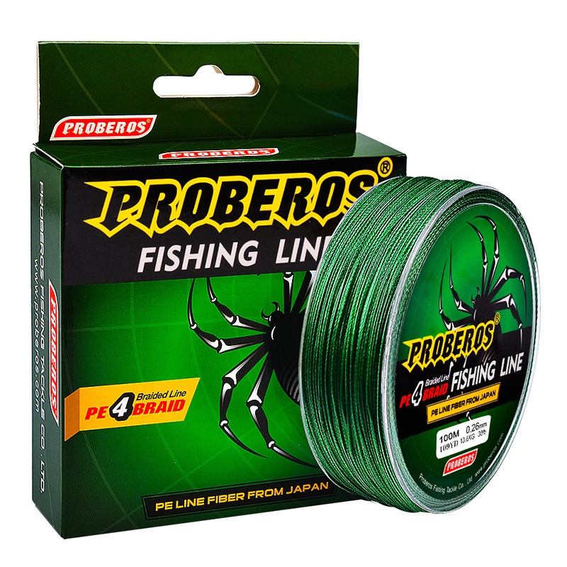 PROBEROS Braided 100M Clear PE Fishing Line 6-50LB Leader Line Fly Fishing  Line Super Strong Fishing Accessorie