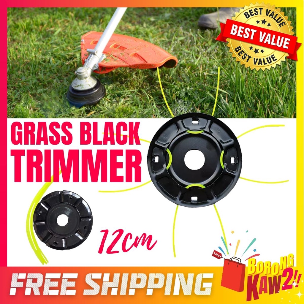 Grass Black Cutter Nylon String 125mm Metal Trimmer Brush Head Grass ...