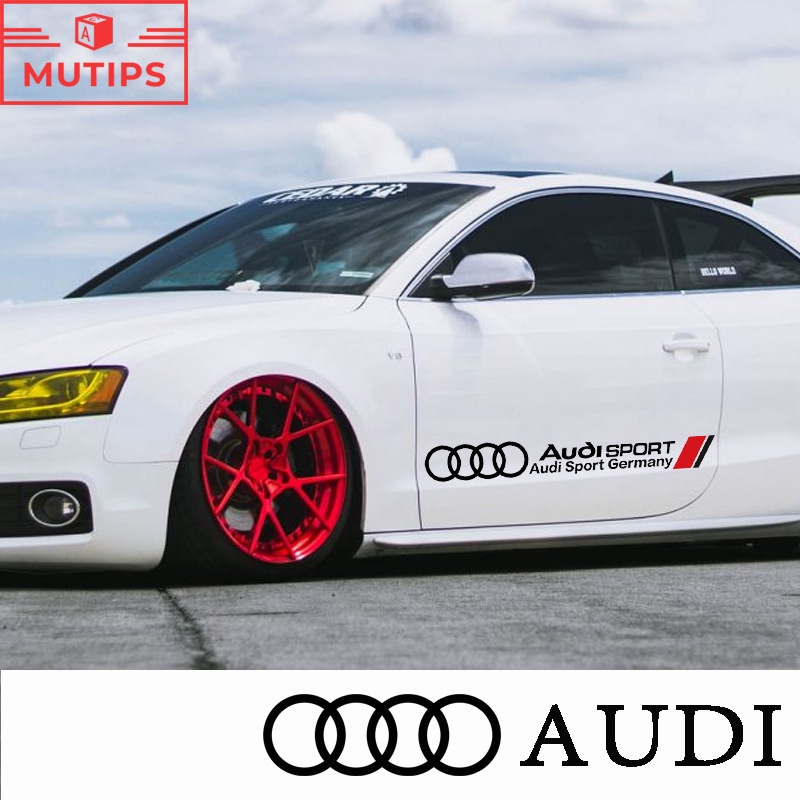 Audi 2Pcs Car Body Side Door Waterproof Stickers Cover Scratches For RS ...