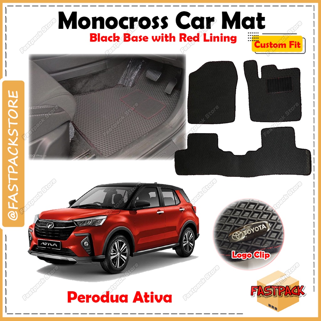 TRAPMAT For Perodua Ativa 2021 MONOCROSS Car Mat Customize Car Floor ...