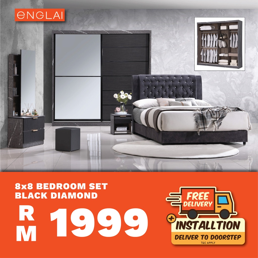 FREE DELIVERY & INSTALL PRE ORDER BEDROOM SET 8X8 FULL SET WITHOUT ...