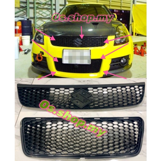 SUZUKI SWIFT SPORT BUMPER ZC21 ZC31 2005 2012 FRONT UPPER GRILL LOWER