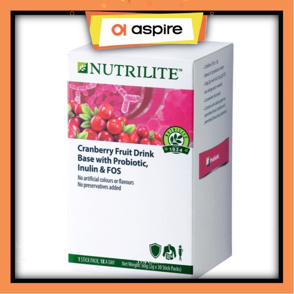 Amway Nutrilite Cranberry Fruit Drink Base With Probiotic Inulin Fos