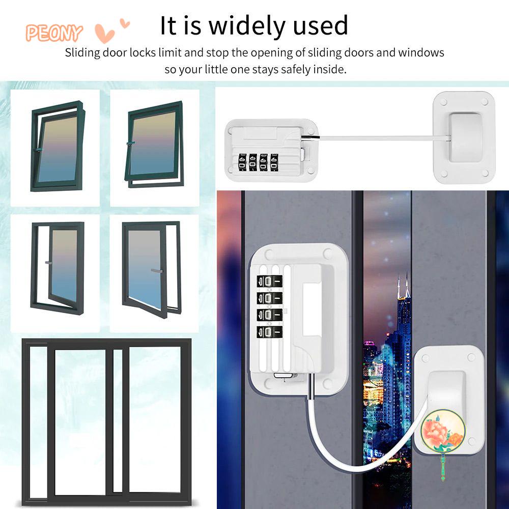 PEONY-HOME Window Safety Lock Sliding Closet Baby Safety Digital ...