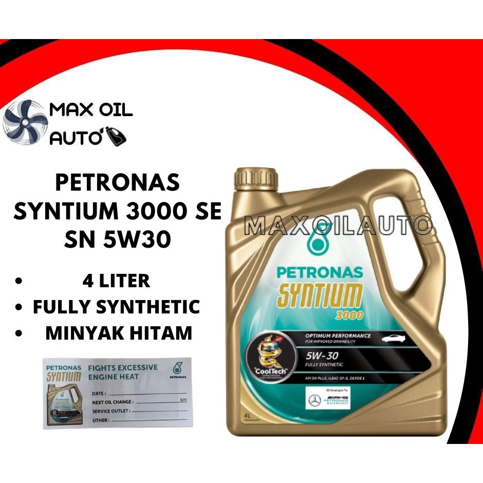 Petronas Syntium 3000SE 5W-30 Minyak Hitam Fully Synthetic Engine Oil ...