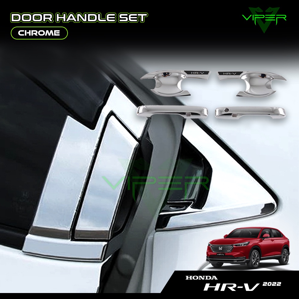 Honda Hr V Hrv Chrome Door Handle Set Bowl Cover Trim Accessories Fiber Bodykit