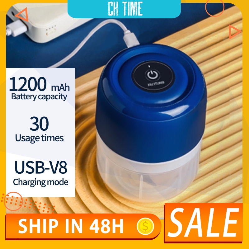 250ml Mini Blender Garlic Chopper Electric Food Chopper Portable Blender Food Processor Meat
