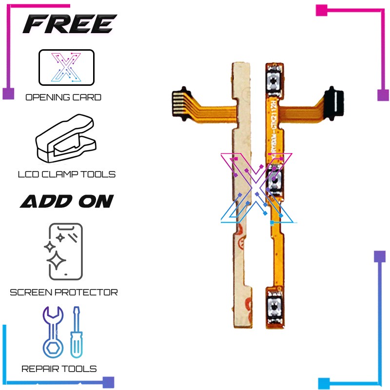 For Y Max / Honor 8X Max Power On Off Switch Ribbon Flex Cable Ribbon ...