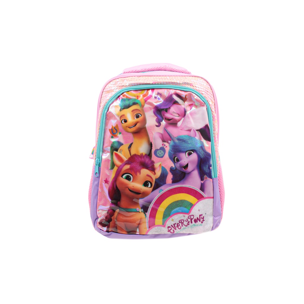 My Little Pony Movie Children Pre School Bag With Front Zipper Pouch