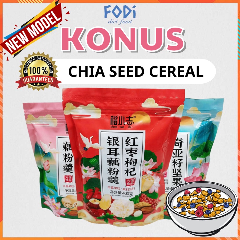 [NEW MODEL] KONUS Chia seed cereal Japan chia seed Mix Nuts Instant