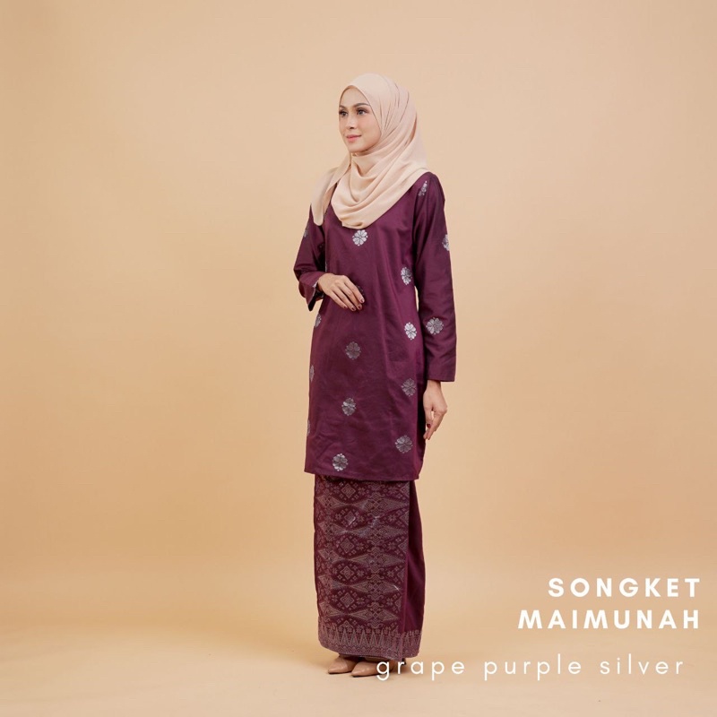 Baju Raya 2024 Viral Baju Kurung Songket Tenun Maimunah Kurung Moden