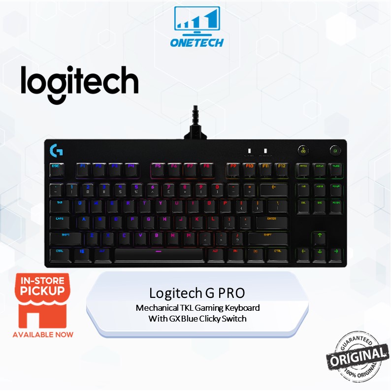 Logitech G PRO Keyboard ( LIGHTSYNC RGB / GX Blue Clicky Mechanical ...