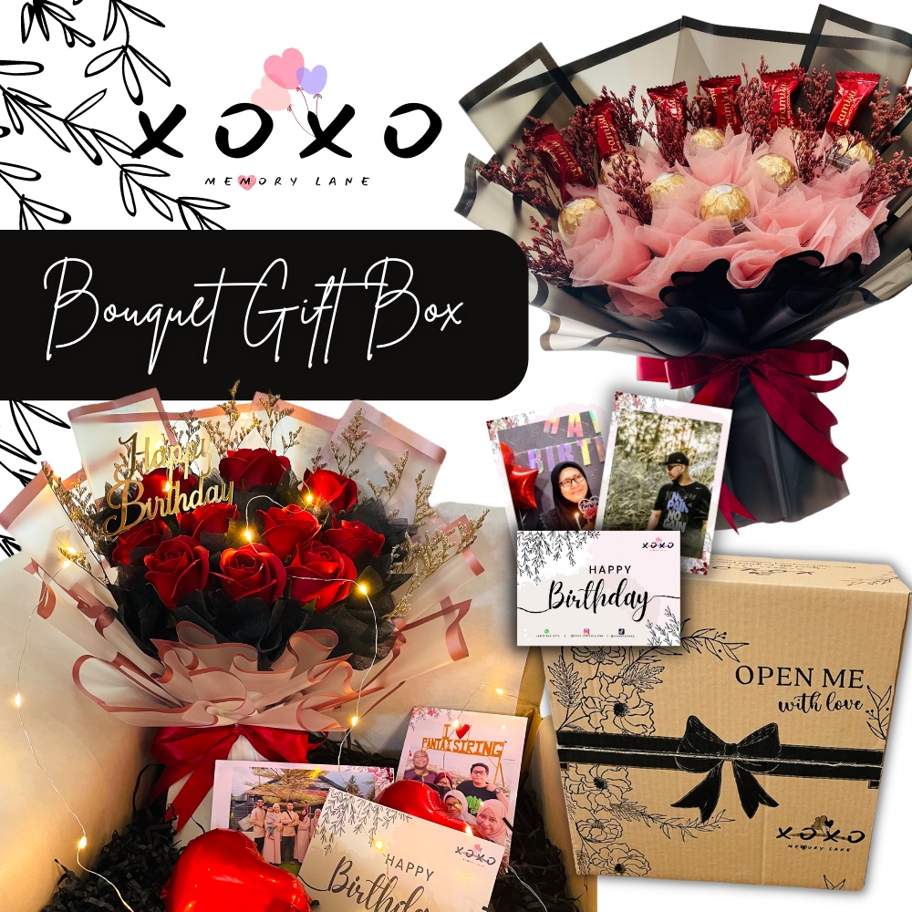 Surprise Birthday Bouquet Chocolate Gift Box For Women Hadiah Father's