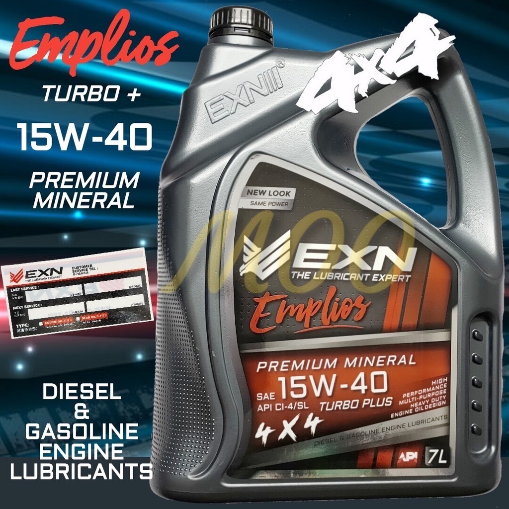 EXN Ranger/Hilux/Isuzu Emplios SAE 15W40 Premium Mineral Turbo Plus ...