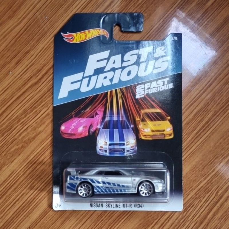 Hotwheels Nissan Skyline GT-R (R34) fast & furious hotwheels 2 fast 2 ...