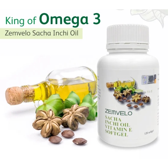 Zemvelo Omega 3 6 9 Sacha Inchi Oil 120's Vege Softgel Expiry date 11