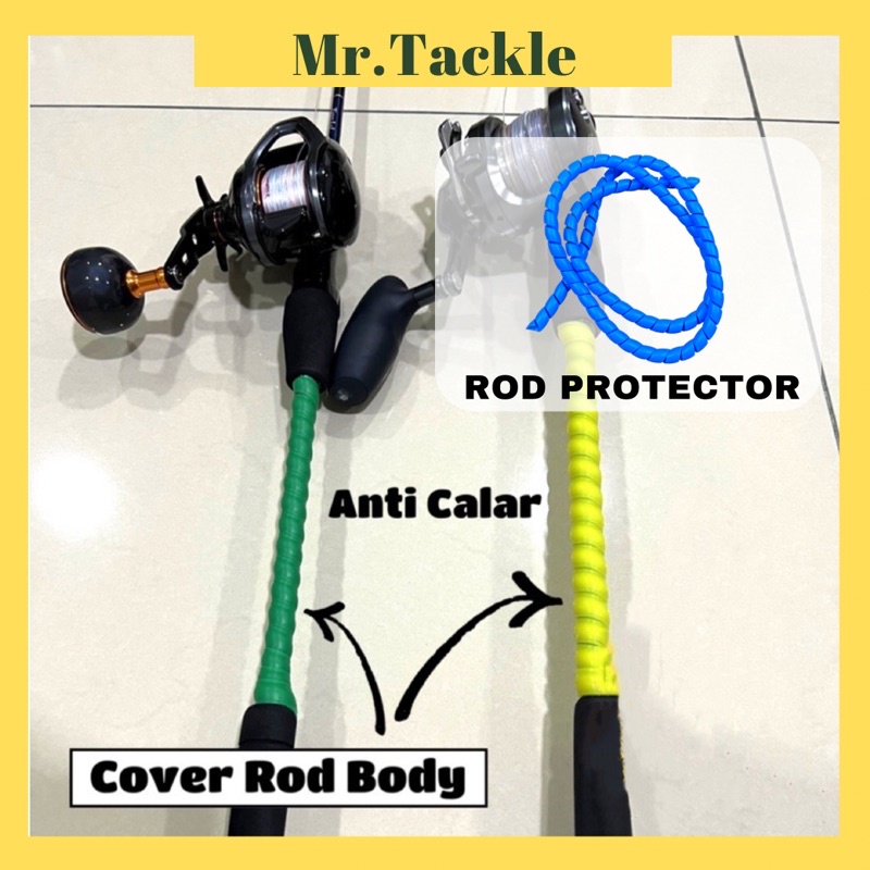 MR.T】Spiral Wrap Cover 1m Rod Protector Rod Pancing Plastic Cover Fishing  Rod Accessories Tackle