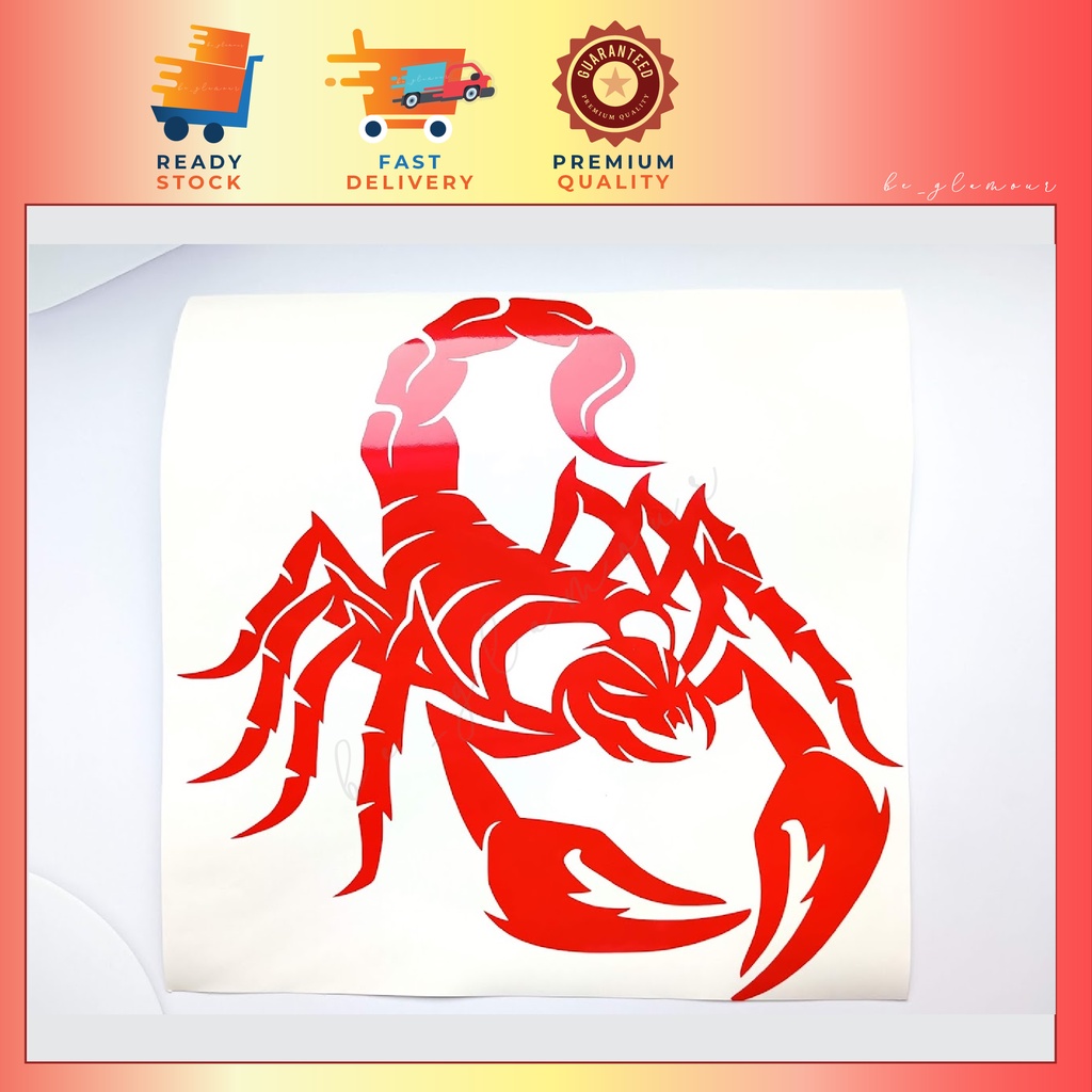 Scorpion sticker reflective stiker kala jengking Kereta Waterproof Car ...