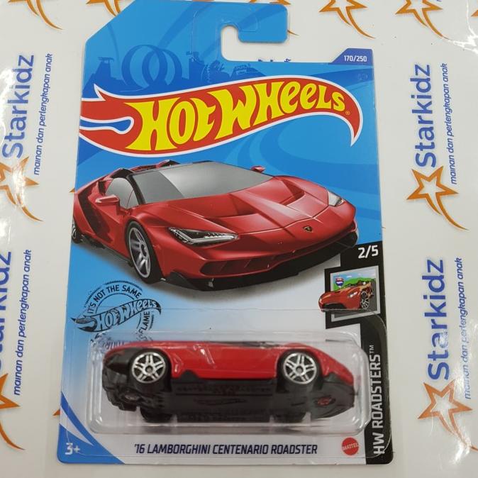 LAMBORGHINI MERAH Hot wheels 16lamborghini centenario roadster (Red ...