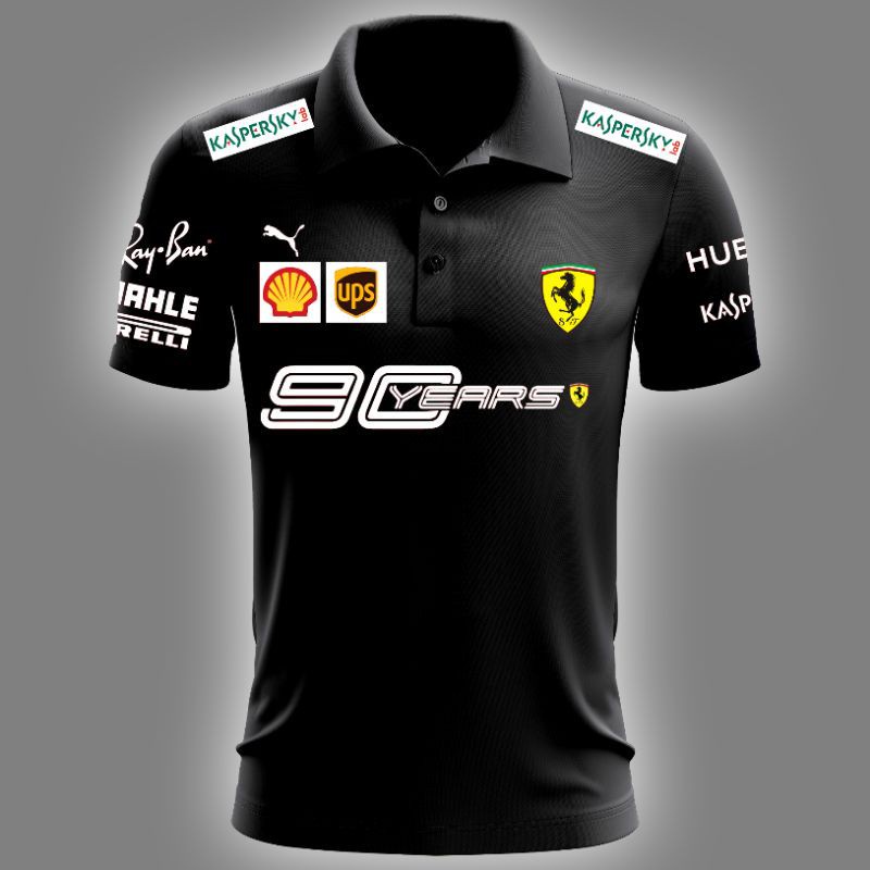 F1 Ferrari 2022 Short Sleeve Polo Shirt Lapel TShirt Racing Suit Puma