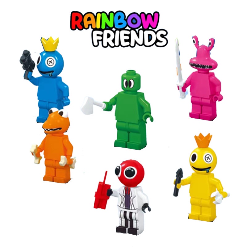 Rainbow Friends Minifigures Building Block Robloxs Assembled