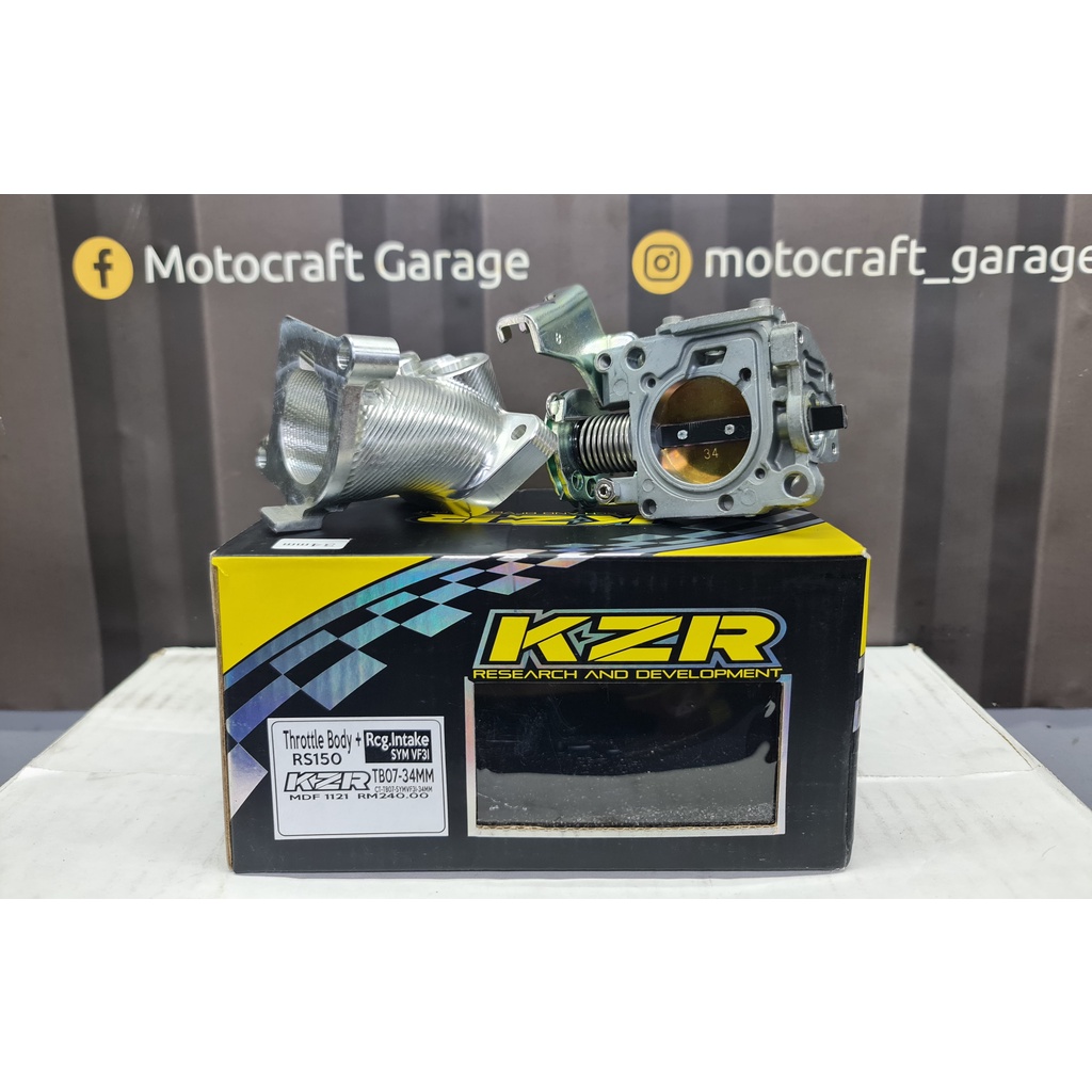 KOZI Racing Throttle Body RS150 +CNC Intake SYM VF3I 34MM /36MM TB07
