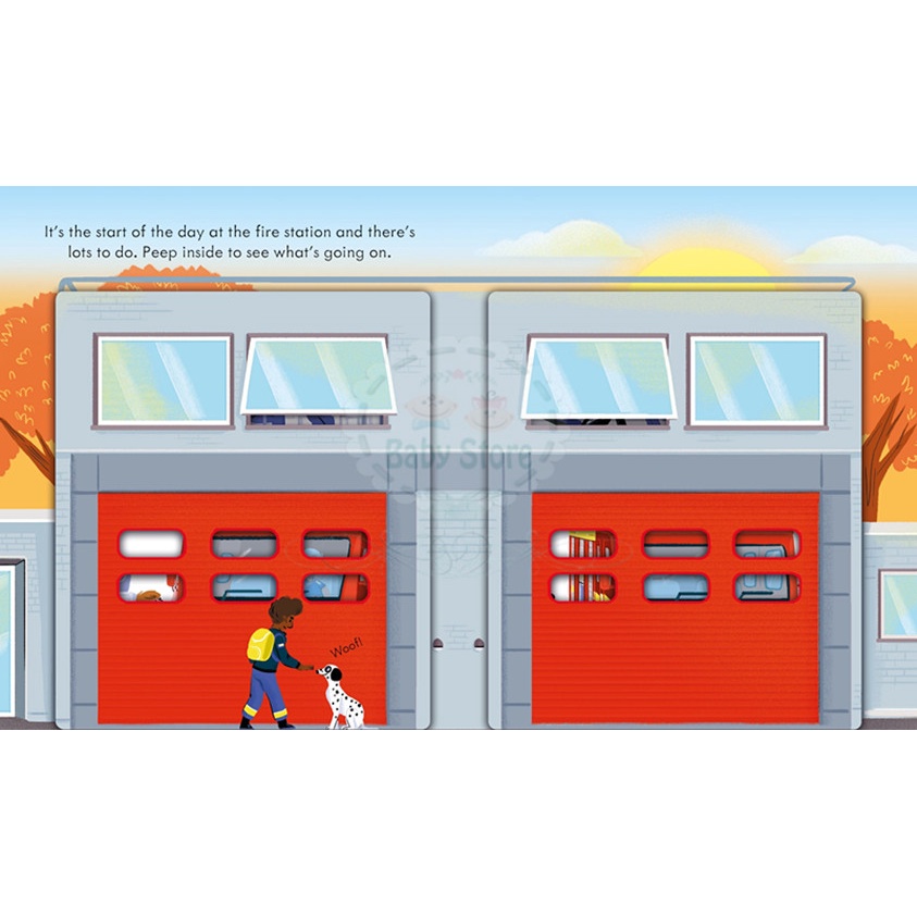 Usborne Peep Inside how a Fire Engine works | Shopee Malaysia