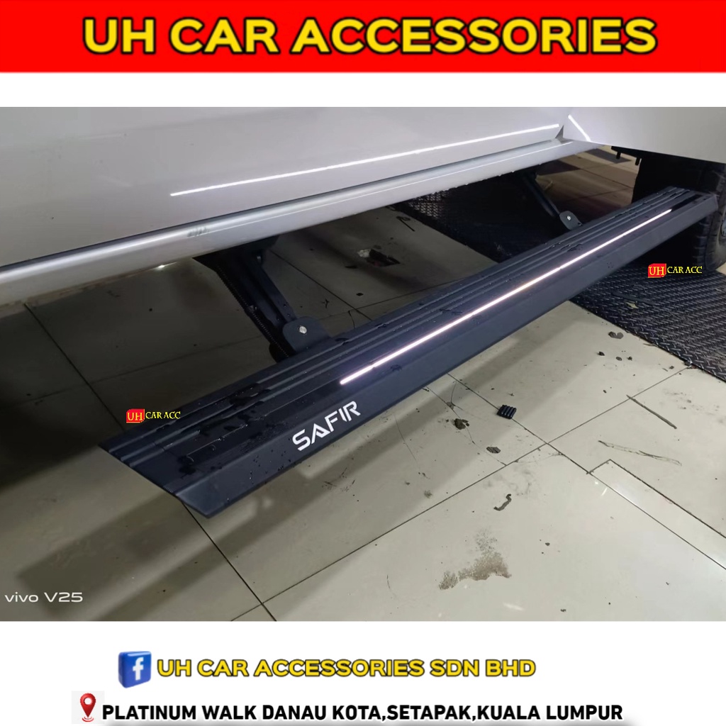 Toyota Hilux Revo Rocco Rogue Safir Led Auto Side Door Step Running Board Shopee Malaysia