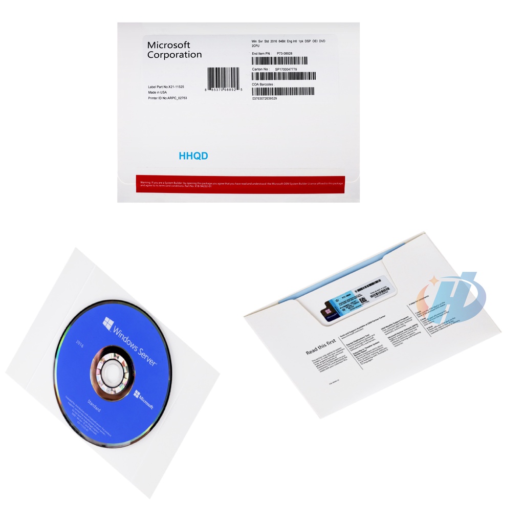 Windows Server 2016 Standard oem dvd full package win server 2016 std ...