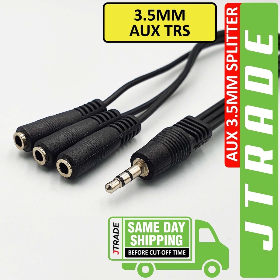 AUX 3.5mm TRS Splitter 3 Way Audio Splitter 30cm Cable Converter JTRADE