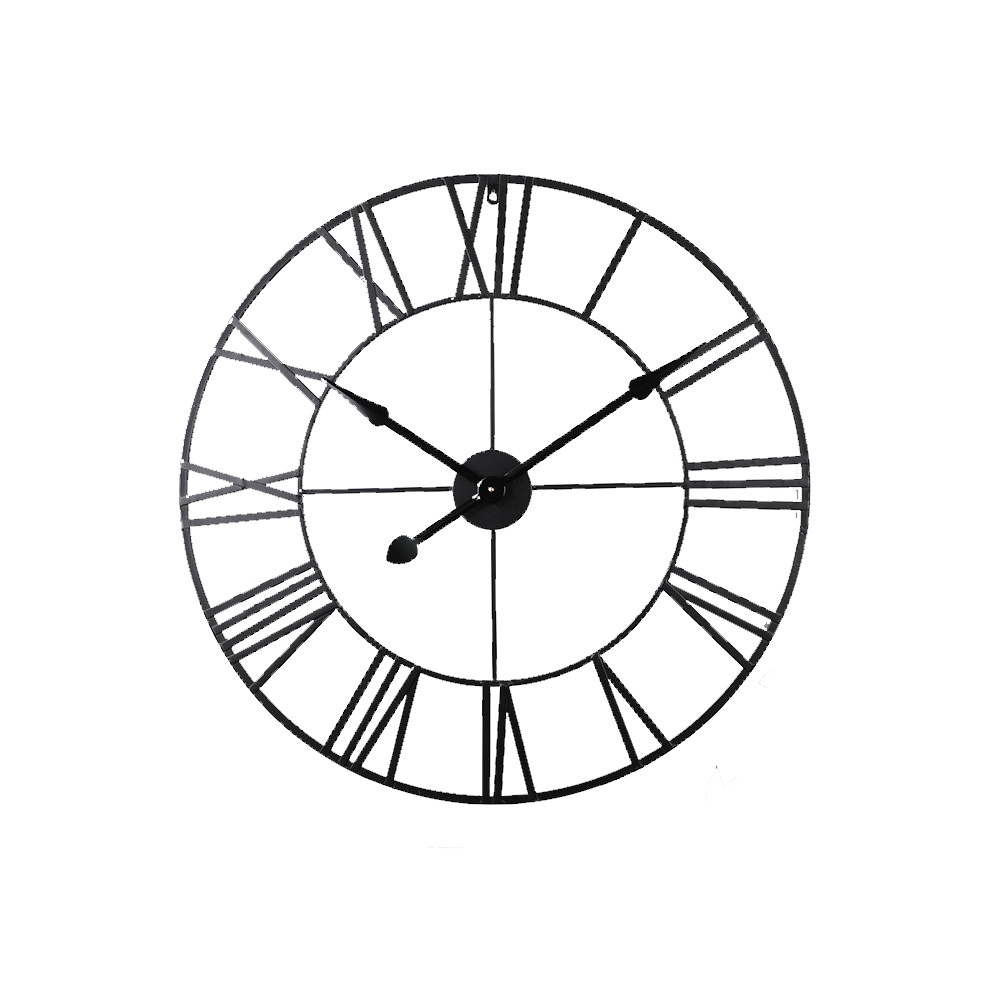 Metal Roman Wall Clock Minimalist Iron Clock Large Vintage Wall Clock
