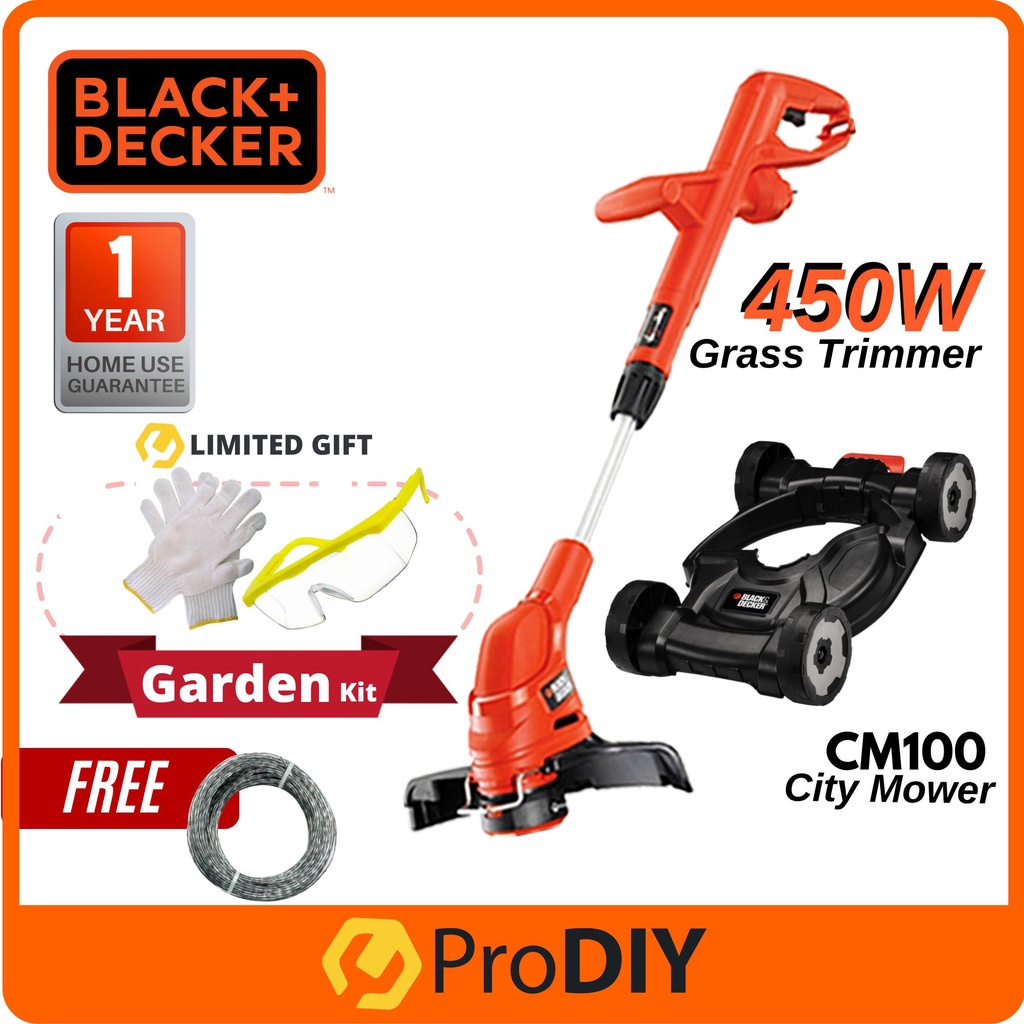 Electric grass trimmer ST4525 / 450 W / 25 cm, Black+Decker