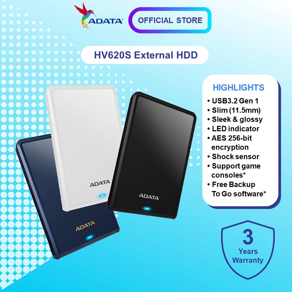 Disco Duro Externo Adata 2TB Hv620S - AD Store