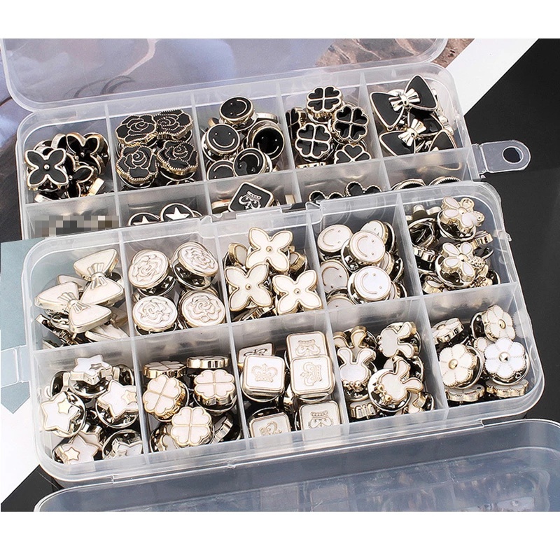 10/50pcs/set Women's fashion pearl shirt button free sewing shirt ...