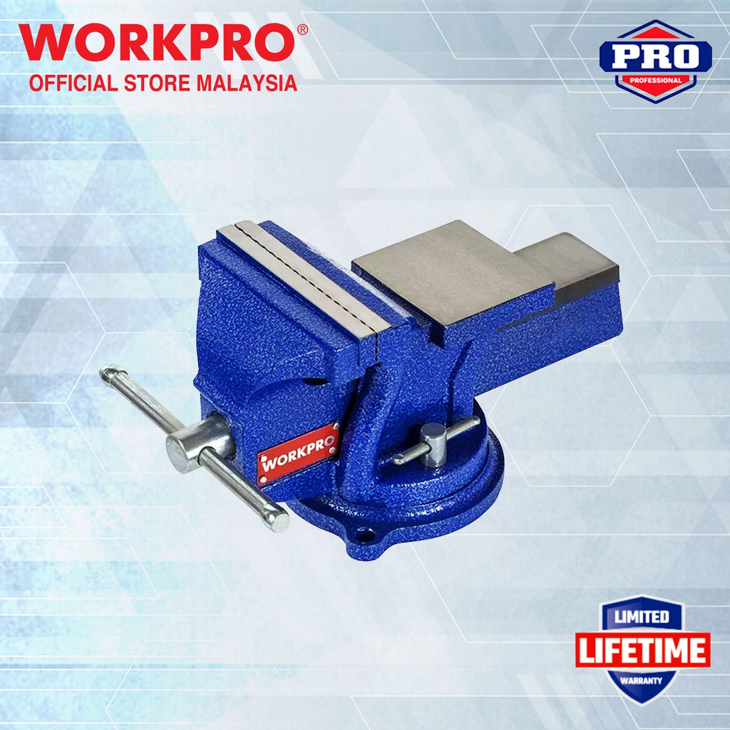 WORKPRO 360° Bench Vise With Swivel Base Shopee Malaysia
