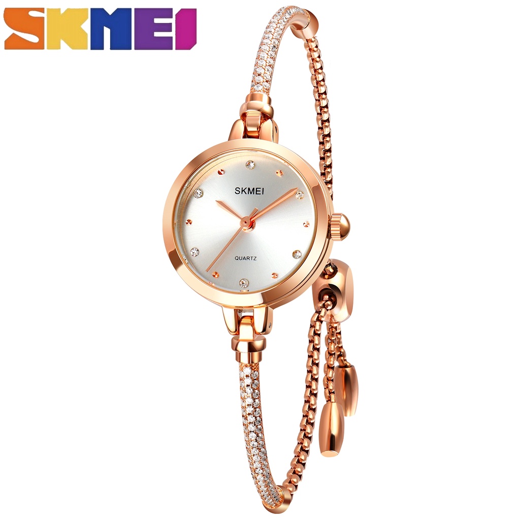 SKMEI Fashion Ladies Quartz Watch Stainless Steel Watch Waterproof Bracelet Girlfriend Watch Jam Tangan Perempuan Shopee Malaysia