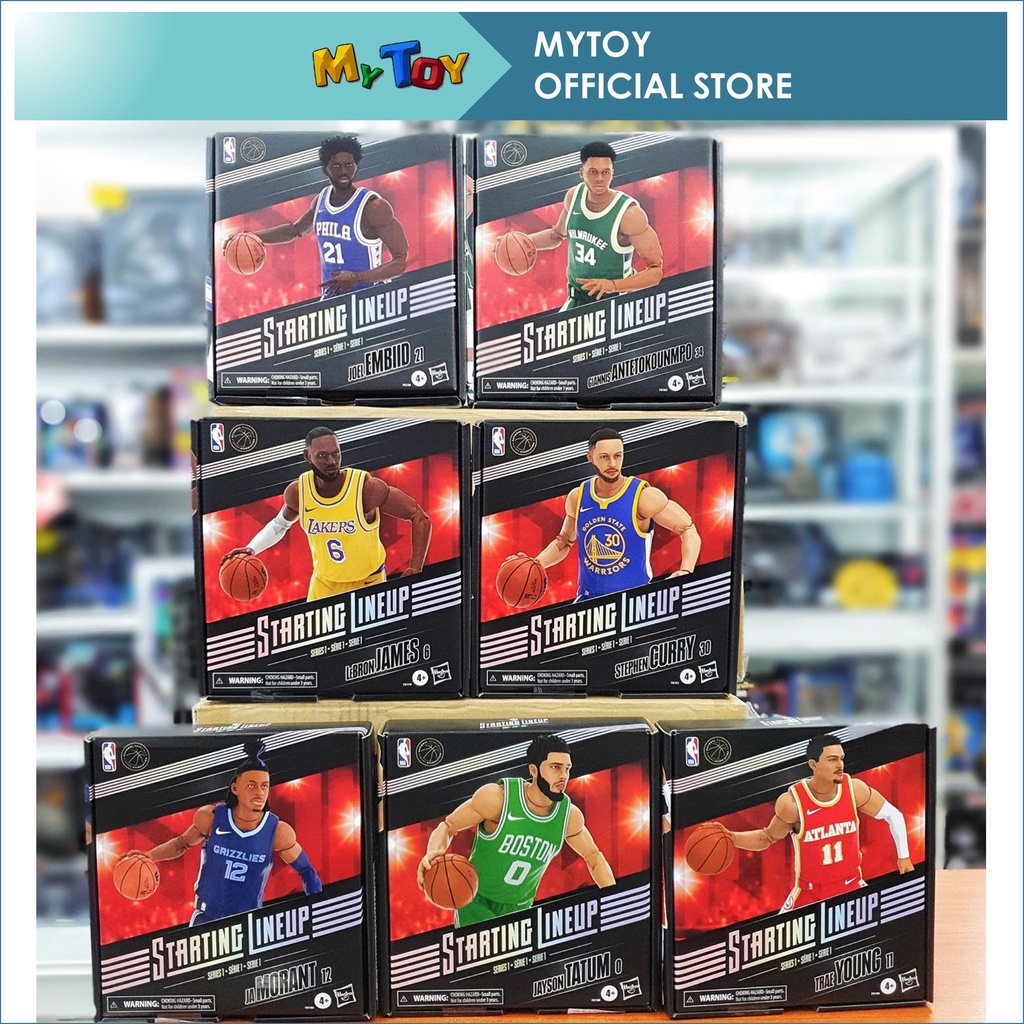 Hasbro NBA Starting Lineup LeBron James Stephen Curry Jayson Tatum Trae