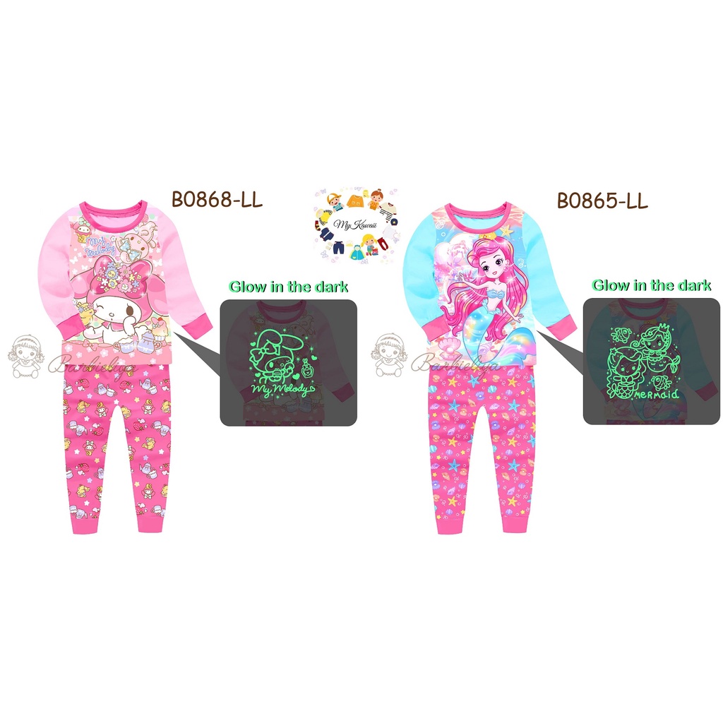 Barbieliya Pyjamas Pajamas Melody Mermaid B0865L B0868L Glow In Dark ...