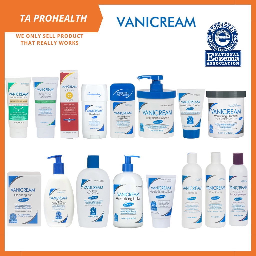 VANICREAM (Gentle Facial Cleanser/ Gentle Body Wash/ Moisturizing Cream