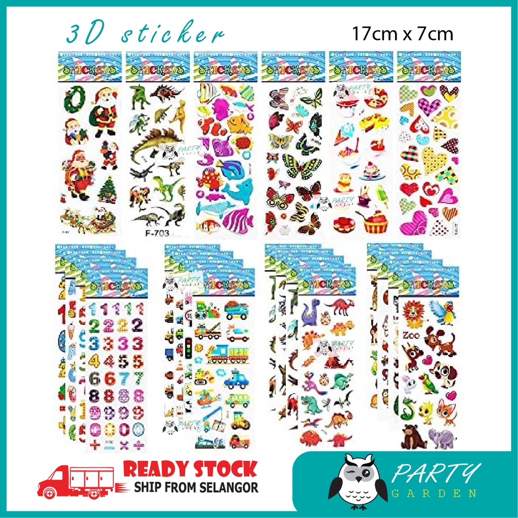 3D Puffy Bubble Stickers / DIY Rewards Sticker Kuromi Cars Spiderman ...
