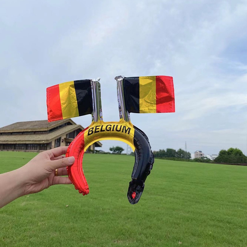 1F 2022 FIFA World Cup Qatar Balloon Flag Headband Cheerleader Flag