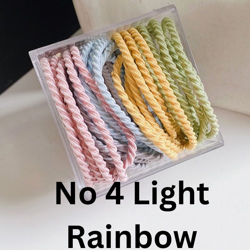 LMLTOP Lameila Rainbow Henju Hair Band 1 Box 50 Piece (Strong ...