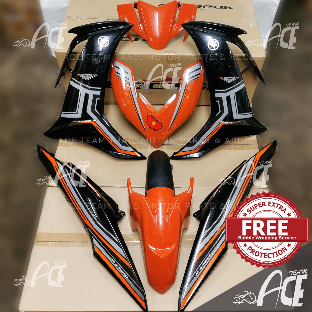 Coverset Lc V Fi Lcv Tanam Vietnam Exciter Orange Yamaha Lc V