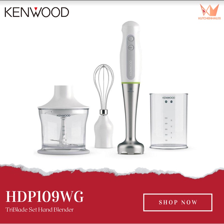 Kenwood Triblade Hand Blender HDP109WG – House Of Ingredients