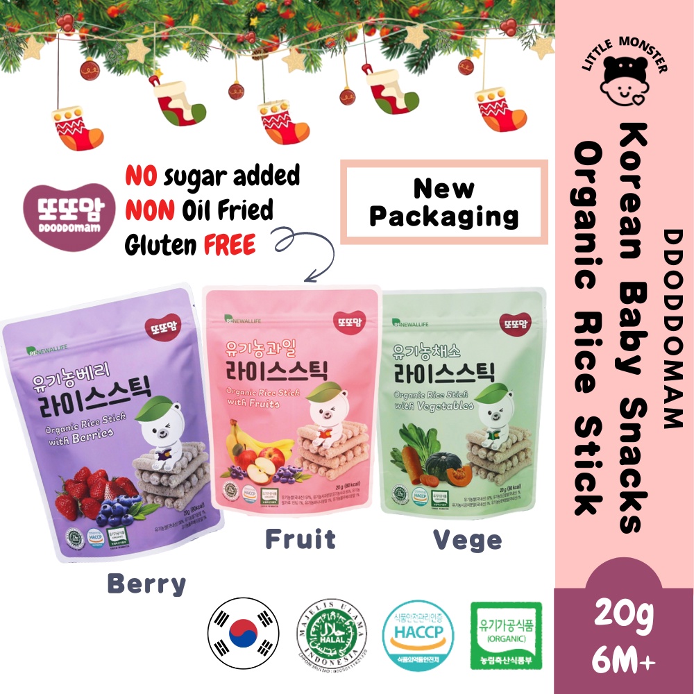 Renewallife DDODDOMAM Organic Rice Stick 20g (6m+) Baby Snack Organic ...