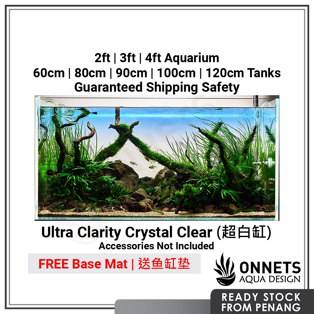 [Free Ship & Ready Stock] 2ft 3ft 4ft Ultra Crystal Clear Aquarium