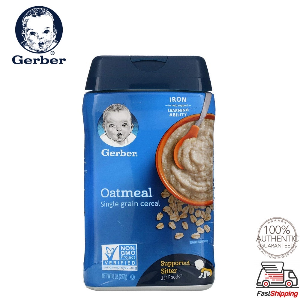 Gerber Baby Cereal 1st Foods Oatmeal Single Grain Cereal 227g Expiry